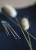 Amethyst Thread Earrings - Sterling Silver