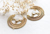 Sophie Moonstone Earrings - Brass