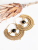 Sophie Black Onyx Earrings - Brass