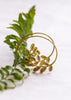 Leaf Spiral Earrings - Brass