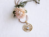 Lotus Moonstone Pendant - Brass