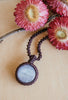 Circular Moonstone Pendant - Macramé Cord