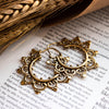 Free Spirit Hoop Earrings - Brass
