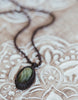 Oval Labradorite Pendant - Macramé Cord