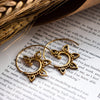 Jasmine Spiral Earrings - Brass