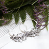 Lotus Hoop Earrings - Silver Plated