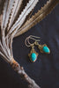 Laura Turquoise Earrings - Brass