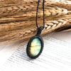 Oval Labradorite Pendant - Macramé Cord