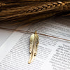 Feather Pendant - Brass