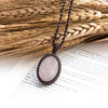 Oval Rose Quartz Pendant~ Macramé Cord