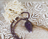 Tear Drop Amethyst Pendant~  Macramé Cord