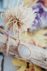 Tear Drop Moonstone Pendant with Amethyst Beads~  Macramé Cord