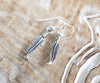Feather Drop Earrings - Sterling Silver
