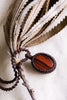 Oval Red Jasper Pendant~ Macramé Cord