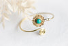 Rahani Bracelet with Turquoise - Brass
