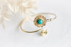 Rahani Bracelet with Turquoise - Brass