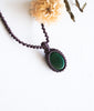 Malachite Pendant- Macramé Cord