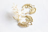 Lotus Goddess Earrings - Brass