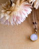 Mini Moonstone Pendant - Brass