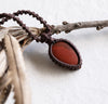 Red Jasper Pendant- Macramé Cord