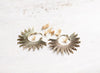 Radiant Sun Hoop Earrings - Brass