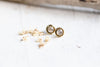 Heidi Moonstone Ear Studs - Brass