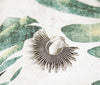 Radiant Sun Hoop Earrings - Silver Plated