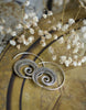 Feather Spiral Earrings - Sterling Silver