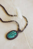 Oval Amazonite Pendant - Macramé Cord