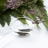 Feather Cuff- Silver Plated
