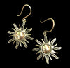 Sun Earrings- Brass