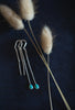 Turquoise Earring Threads - Sterling Silver