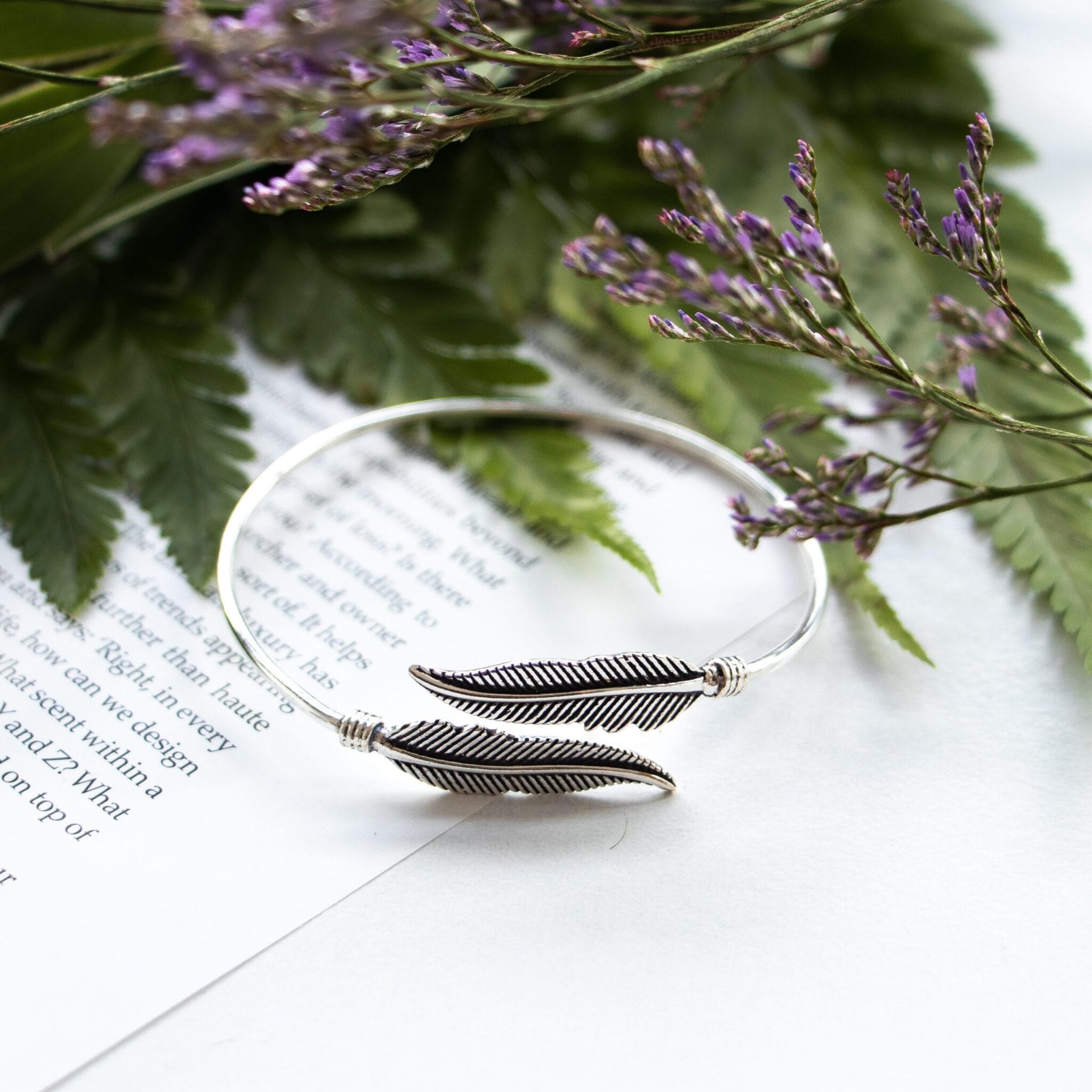 Feather Cuff Sterling Silver – Meelah Collections