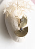 Fan Moonstone Earrings - Brass