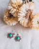Star Dust Turquoise Earrings - Sterling Silver
