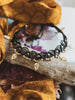 Black Macramé Anklet with Charms