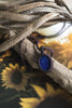Oval Lapis Lazuli Pendant - Macramé Cord
